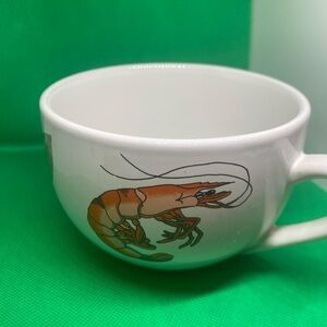 Ma Jilly Designs Cordon Bleu Lobster & Oyster Mug Cup Vintage Shellfish